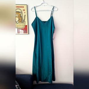 Knix x Bird's Papaya Slip Dress Emerald XL